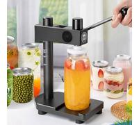 Máquina de sellado manual comercial de latas, selladora manual para latas de 51 mm de diámetro, sella granos de café, refrescos, tarros de cerveza, altura ajustable para recipientes de 250-700 ml