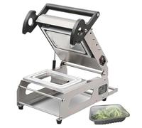 Máquina de sellado manual de alimentos, acero inoxidable, temperatura rápida ajustable para embalaje para llevar, mango que ahorra esfuerzo, 7-8 veces/minuto