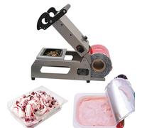 Máquina de sellado manual de bandejas de alimentos, sellador térmico eficiente para embalaje de cajas frescas en cocinas comerciales