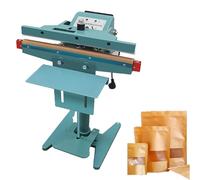 Máquina de sellado por impulso para papel de aluminio y bolsas de plástico, ancho de sellado de 8 mm, tiempo de calentamiento ajustable para calefacción de doble cara, ideal para uso doméstico y