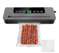 Máquina de Sellado por Vacío, Sellador Alimentario 5 Modos 60Kpa Succión Cuchilla Integrada, 10 Bolsas Vacío, prolonga frescura 5 veces para Carne Verduras Secas & Humedias(200 pcs)