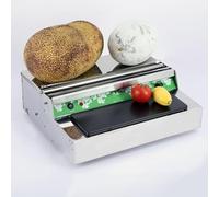 Máquina de sellado térmico de 450 mm, sellador comercial de envases de alimentos con temperatura ajustable de 60 a 150 °C y funcionamiento de pedal para uso intensivo