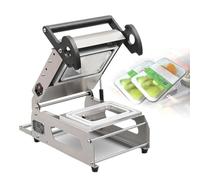 Máquina de sellado térmico de bandejas de carne, envasado semiautomático de alimentos, sellador a presión manual, 7-8 bandejas/minuto, compatible con película de rollo de 180 mm y 320 mm