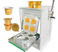 Máquina de sellado térmico manual con control digital de temperatura para cápsulas de café, té y envasado de alimentos