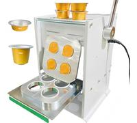 Máquina de sellado térmico manual con control digital de temperatura para cápsulas de café, té y envasado de alimentos