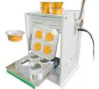 Máquina de sellado térmico manual con control digital de temperatura para cápsulas de café, té y envasado de alimentos