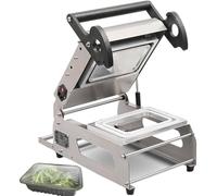 Máquina de sellado térmico manual para embalaje de alimentos, funcionamiento eficiente de 7 a 8 veces/minuto, ideal para bandejas de sándwich y conservación de alimentos frescos