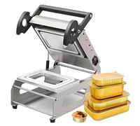 Máquina de sellado térmico manual para envasado de alimentos, control de temperatura para cajas de comida y bandejas de sándwich, ideal para supermercados y servicio de alimentos