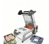 Máquina de Sellado Térmico Manual Versátil para Bandejas de Alimentos, Selladora a Presión Manual de Acero Inoxidable, para Envasar Cajas para Llevar con Verduras, Frutas, Carne