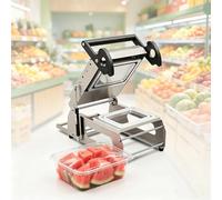 Máquina de sellado térmico para bandejas de alimentos, sellado rápido 7-8S para uso comercial, con soporte de película y mango antideslizante, 200 x 140 mm