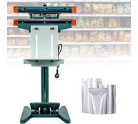 Máquina de sellado térmico por impulso, funciona con pie, temperatura ajustable de 350 mm/450 mm, marco de aluminio para sellar bolsas de polietileno y polipropileno