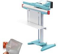 Máquina de sellado térmico, soldadora de pulsos comercial con pie con máquina de corte, sellado de doble cara de 650 mm