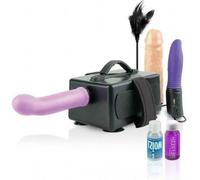 Máquina de sexo de viaje con fallas intercambiables estimulador vaginal...