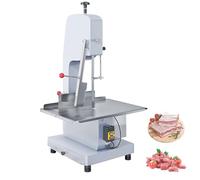 Máquina de sierra eléctrica para huesos, sierra de cinta eléctrica comercial para carne de 750 W, máquina para picar carne de acero inoxidable con 5 hojas de sierra, para pescado, pollo