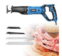 Máquina de sierra for huesos, cuerpo giratorio de 180 °, sierra eléctrica for huesos de 220 V, sierra de carnicero, sierra de sable eléctrica con cable de velocidad variable con cuchillas for cortar m