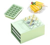 Máquina de silicona - 8.35 x 5.98 x 3.94 pulgadas, juego de congelación de función, contenedor de almacenamiento grande reutilizable | Gourmet Craft Cocktails puré de frutas pop refrescantes