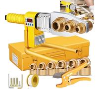 Máquina de soldadura de tubos, pantalla digital inteligente, 63/23 tipos, soldadora de fusión de tubos PE/PB/PPR, ajustable de 0 a 320 °C, doble disipación de calor(#63)