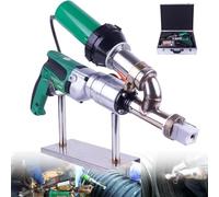 Máquina de soldadura por extrusión de plástico portátil de 1600 W, pistola soldadora de aire caliente para plástico, extrusora de vinilo para PP, HDPE y LDPE