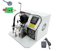 Máquina de soldadura semiautomática de pedal, soldadora neumática inteligente para placas de circuito impreso con ángulo ajustable de 0-90°, estación de soldadura digital, para electrónicos