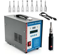 Máquina de soldadura ultrasónica de plásticos, Soldadora portátil | Soldadora por puntos manual de 700 W, Soldadora ultrasónica de plásticos, con 10 cabezales de soldadura, para PP/PVC/PET/ABS