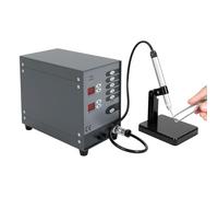 Máquina de soldar, máquina de soldadura de joyas, herramienta de reparación de joyas, soldadora eléctrica por puntos, soldadora puntual con pantallas LCD y medidor de presión, 28 x 15,5 x 23,5 cm