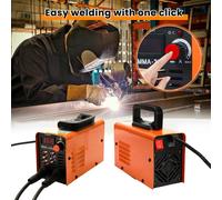 Máquina de Soldar Portátil MMA-250 con Inversor de Arco, Soldadora MMA Compacta y Ajustable con Estuche de Almacenamiento de Herramientas, Enchufe Europeo de 220V para Soldadura Doméstica y Bricolaje