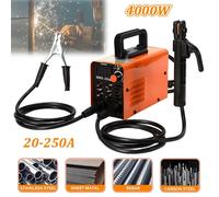 Máquina de soldar portátil MMA-250 de 4000W, soldador eléctrico de arco con inversor, máquina de soldar compacta con corriente ajustable, enchufe europeo MMA-250-EU Plug