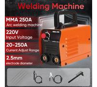 Máquina de Soldar Portátil MMA-250, Soldador Eléctrico de Arco Inverter, Corriente Ajustable, Máquina de Soldar Compacta EU Plug