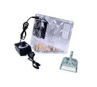 Máquina De Soplado Granos Comida para Pájaros Ventilador Velocidad Ajustable Máquina Descascaradora Alimentos para Fácil Limpieza Y Mantenimiento Alimentadores Velocidad Ajustable