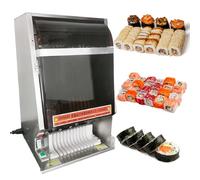 Máquina de Sushi Automática, Máquina de Corte Comercial de Sushi con Cuchilla de Acero Inoxidable Antiadherente, Puede Cortar en 8/10/12 Piezas, Máquina de Cortar Sushi,10pcs