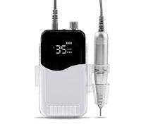 Máquina de taladro de uñas recargable, lima eléctrica portátil inalámbrica profesional de 35000 RPM para acrílico, gel, manicura y pedicura, uso doméstico y salón de belleza