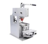 Máquina de tampografía manual, impresora de tampografía monocromática con almohadillas de silicona de 35 mm, máquina de transferencia DIY, área máxima de impresión de 80×120 mm