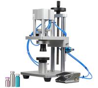 Máquina de Tapado de Botellas de Perfume Neumática, Selladora de Engaste de 13-20 mm con Pedal, Altura Ajustable, 600-800 Botellas/hora para Tapas de Aluminio Bottle opening 18mm