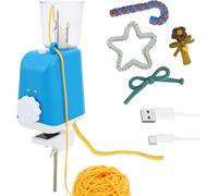 Máquina De Tejer Francesa, Kit Eléctrico De Lana Para Tejer I-cord, Molino Automático I-cord Knitter Swift Knit Wool Para Proyectos De Manualidades De Ganchillo Para Adultos Y Niños blue
