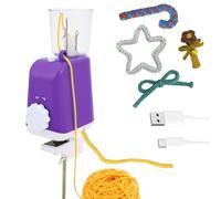 Máquina De Tejer Francesa, Kit Eléctrico De Lana Para Tejer I-cord, Molino Automático I-cord Knitter Swift Knit Wool Para Proyectos De Manualidades De Ganchillo Para Adultos Y Niños purple