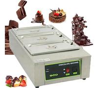 Máquina de temple de chocolate de 1000 W, ajustable -17.8-90.0 °C, máquina de fusión eléctrica con control digital, capacidad de 8/12 kg, diseño de 5 tanques para uso comercial