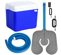 Máquina de terapia de frío después de la cirugía, máquina de hielo con almohadilla universal de rodilla/articulación, máquina de crioterapia para dolor de rodilla, esguinces, hinchazón, otras