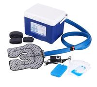Máquina de terapia de frío para recuperación postoperatoria - Sistema de compresión de hielo criogénico ajustable con bomba silenciosa, almohadillas universales para rodilla, hombro, cadera, tobillo