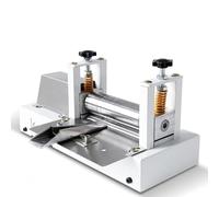 Máquina de tiras de cuero, máquina de laminación eléctrica de 28 W, presión ajustable, velocidad de rotación de 50 m/min para plegar bordes de cuero