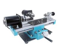 Máquina De Torno De Metal Con Cuentas De 400 W, Taladro De Banco Con Cuentas De Madera De Alta Precisión For Bricolaje, Torno De Madera Pequeño, 7000 RPM, Regulación Siete Velocidades
