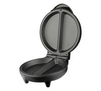 Máquina de tortilla eléctrica - Doble zona antiadherente compacta con mango de contacto frío | Preparador de tortilla y cocedor de huevos | Para casa, dormitorio, camping, desplazamiento cocina