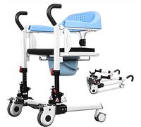 Máquina De Transferencia De Elevador De Pacientes, Silla De Ruedas Multifuncional Silla De Transferencia Plegable 4 En 1, Elevador De Enfermería Ajustable Para Pacientes, Silla De Inodoro Con Rue
