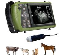 Máquina de ultrasonido portátil para uso veterinario, escáner de ultrasonido B con sonda convexa de 3,5 MHz para diagnóstico de embarazo en animales