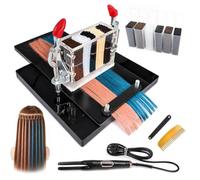 Máquina De Unión De Queratina, Kit Extensiones De Cabello Para K-Tip I-Tip | Plancha Ajustable De 260 °C, 6 Cajas De Pegamento (5 Tonos), Regla Y Peine De Acero Inoxidable(Set)