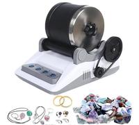 Máquina de vaso de rocas, pulidora de piedras de bricolaje con temporizador y diseño desmontable, kit de pulido y pulido de gemas para niños y aficionados, proyecto doméstico