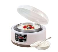 Máquina de yogur, máquina de yogur inteligente con tiempo y temperatura ajustables - aparato de postre automático - para el desayuno, el hielo, la cocina, el camping y la