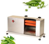 Máquina descascaradora eléctrica de guisantes con rodillos ajustables, pelador de acero inoxidable para un uso doméstico eficiente, dispositivo pelador multifuncional con pies antideslizantes