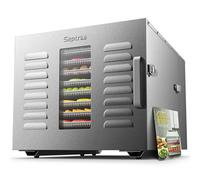 Máquina deshidratadora de alimentos comercial de 10 bandejas para secretos y hierbas, área de uso de hasta 17 pies cuadrados y 200 °F, temperatura de 1000 W, secador de acero inoxidable desmontable