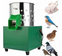 Máquina desplumadora de pollo, removedor automático de plumas de aves de corral de acero inoxidable con dedos de goma para un desplumado eficiente de pollos, pavos, codornices y palomas