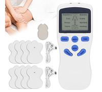 Máquina digital profesional de decenas y ems, masajeador muscular eléctrico multifuncional, máquina TENS para aliviar el dolor, almohadillas de 8 electrodos, 8 modos, temporización automática